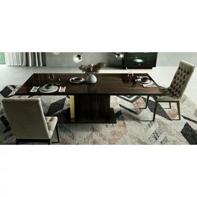 Volare Day CAPITONNE’ Chair with scarlet fabric - veined walnut