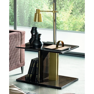 Volare Day Lamp table - veined walnut
