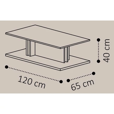 Volare Day Coffee table - veined walnut