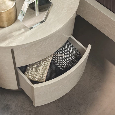 Maia ROUND Night table - birch