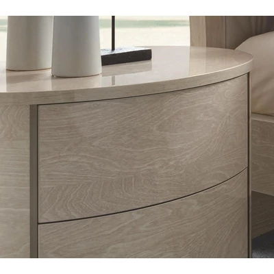 Maia ROUND Night table - birch