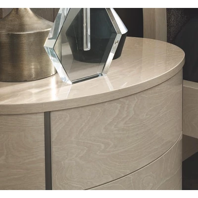 Maia ROUND Night table - birch