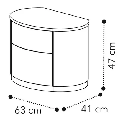 Maia Round éjjeliszekrény - nyírfa