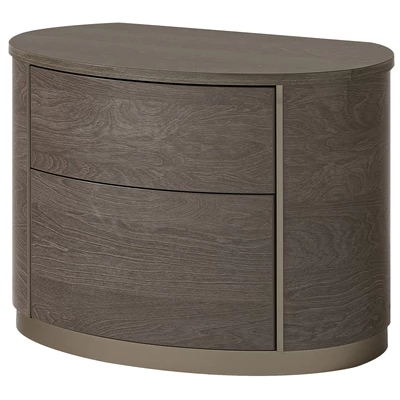 Maia Round éjjeliszekrény - ezüst nyír