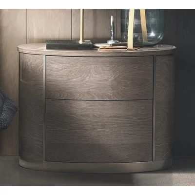 Maia ROUND Night table - silver birch