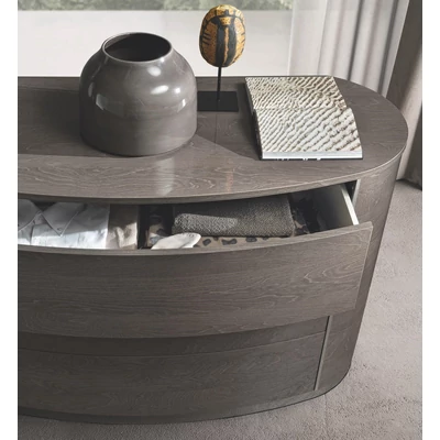 Maia ROUND Chest of drawers - silver birch