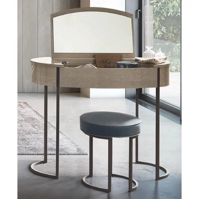 Maia Round fésülködő asztal - ezüst nyír