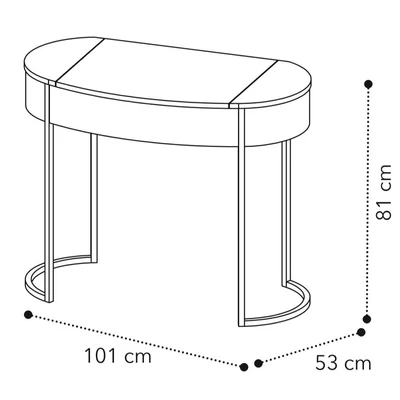 Maia ROUND Dressing table - birch