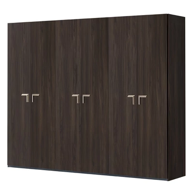 Smart 6-ajtós gardróbszekrény, Volare fogantyúval - erezett dió