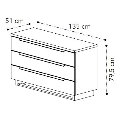 Smart Chest of drawers - veined walnut