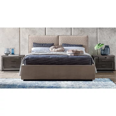 Smart CUBO Upholstered double bedstead