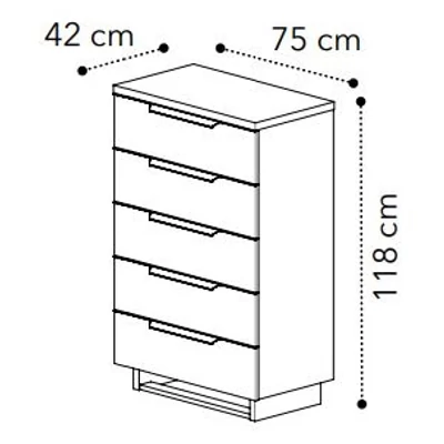 Smart Tallboy - veined walnut