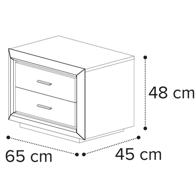 Elite Night table - silver birch