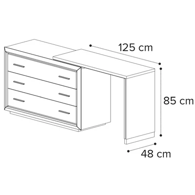 Elite Dressing table - silver birch