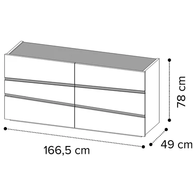 Alba Marmo Carrara Double chest of drawers