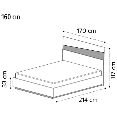 Alba Marmo Carrara Double bedstead with LED-light