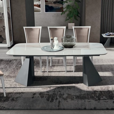 Antracit étkezőasztal kerámia asztallappal – CA Elite Day Tent