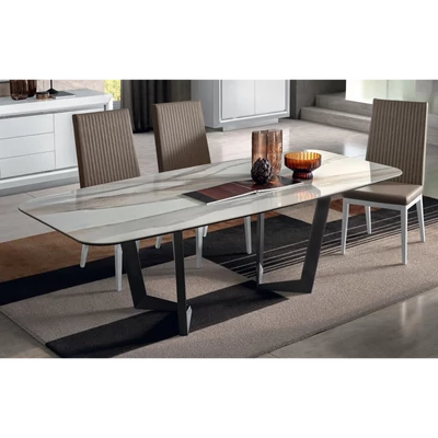 Antracit étkezőasztal kerámia asztallappal – CA Elite Day Net