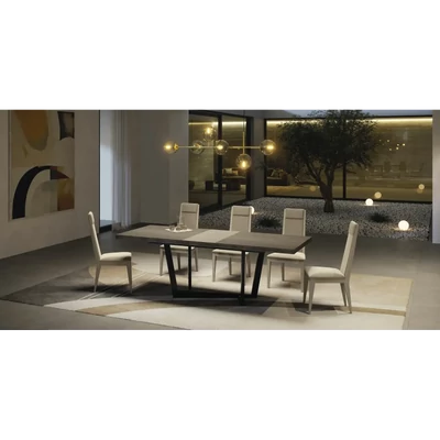 Bézs-antracit étkezőasztal; bővíthető – CA Prestige Day