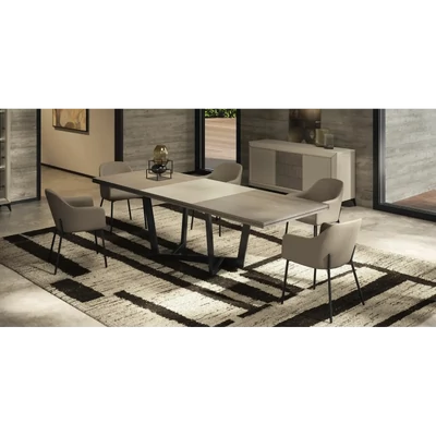 Bézs-antracit étkezőasztal; bővíthető – CA Prestige Day