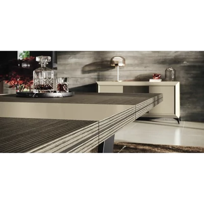 Bézs-antracit étkezőasztal; bővíthető – CA Prestige Day