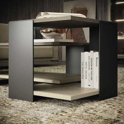 Bézs-antracit kisasztal – CA Prestige Day