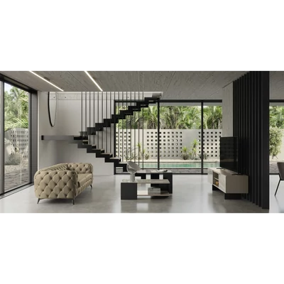 Bézs-antracit nappali bútor garnitúra – CA Zenith Day