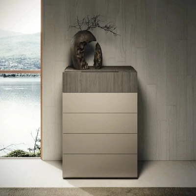 Bézs magas fiókos komód – CA Essenza