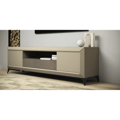 Bézs TV-szekrény; széles; 2 ajtós; 1 fiókkal – CA Prestige Day