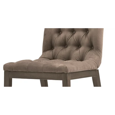 Ezüst nyír szék Nabuk 12 műbőrrel – CA Elite Day Capitonne’