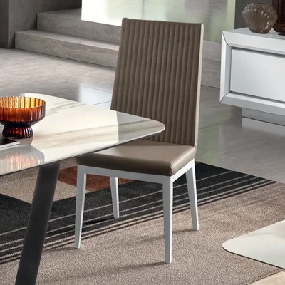 Fehér szék, kárpitozott – CA Elite Day Flute Stripe