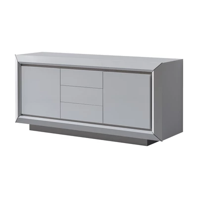 Fehér tálalószekrény; 2 ajtós; 3 fiókkal – CA Elite Day