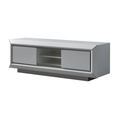 Fehér TV-szekrény fali panellel – CA Elite Day