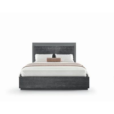 Fekete franciaágy-keret LED-világítással – CA Onyx