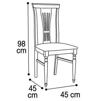 Nostalgia szék spinato bianco szövettel - dió