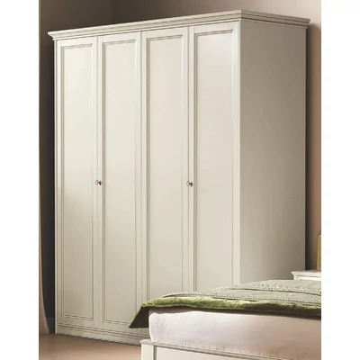 Giotto 4-ajtós gardróbszekrény - antik fehér, magasság: 220 cm