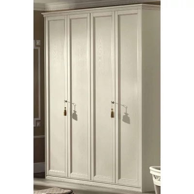 Giotto 4-ajtós gardróbszekrény - antik fehér, magasság: 250 cm