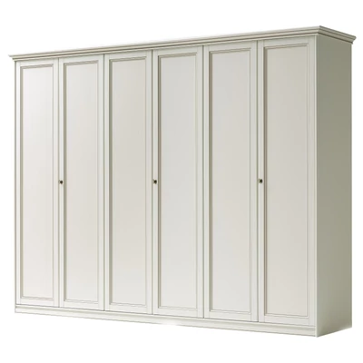 Nostalgia 4-doors cabinet - antique white, height: 220 cm