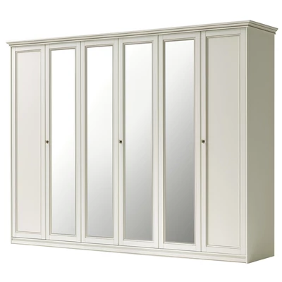 Giotto 3-ajtós gardróbszekrény - antik fehér, magasság: 220 cm