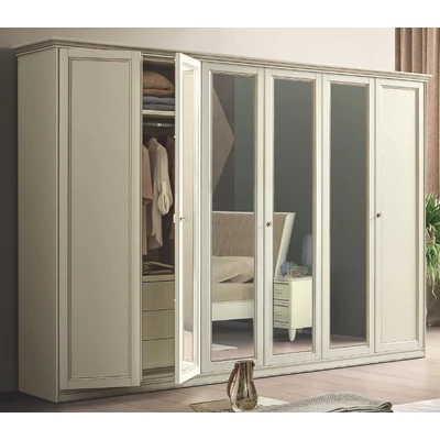 Nostalgia 1-door cabinet - antique white, height: 220 cm