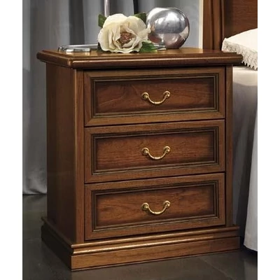 Nostalgia éjjeliszekrény 3 fiókkal - dió