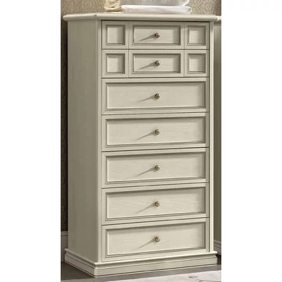 Giotto Nostalgia magas, fiókos komód - antik fehér