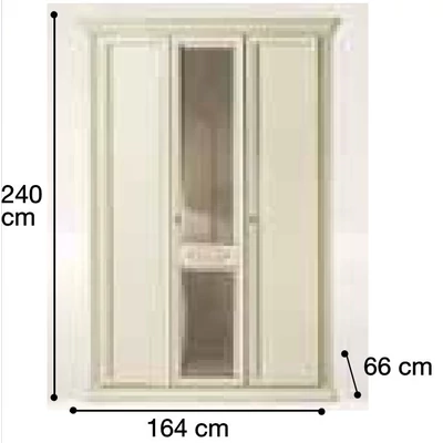 Siena 3-doors cabinet, with 1 mirrored door