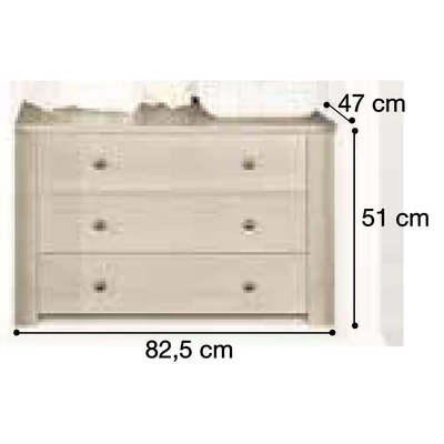 Siena Interior 3-drawers element for 6-doors cabinet, for middle part