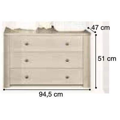 Siena Interior 3-drawers element for cabinet