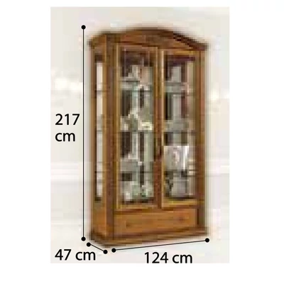 Siena Day 2-doors display cabinet with 2 spotlights