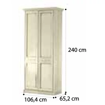 Torriani 2-doors cabinet - ivory
