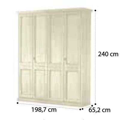 Torriani 4-doors cabinet - ivory