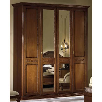 Torriani 4-ajtós gardróbszekrény - dió