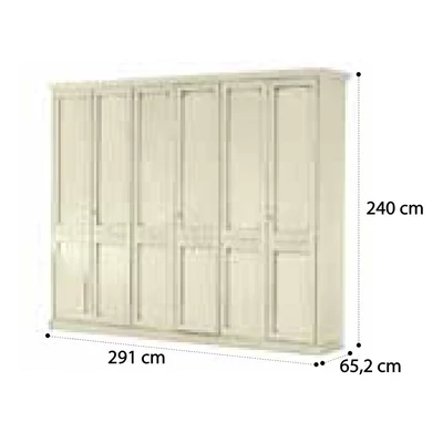 Torriani 6-doors cabinet - ivory